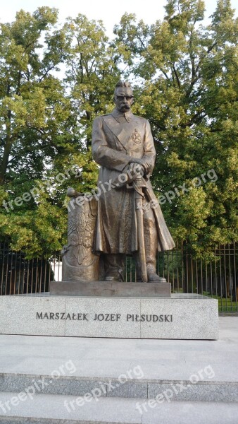 Warszaw Poland Pilsudski Monument Tourism