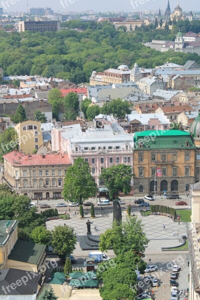 Liberty Avenue Ukraine Lviv Old Town City Centre