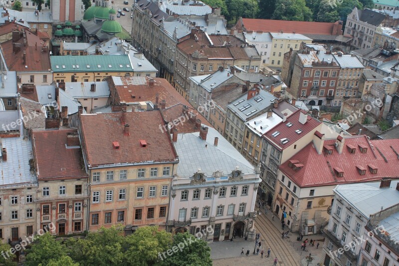 Market Square Ukraine Lviv Old Town City Centre