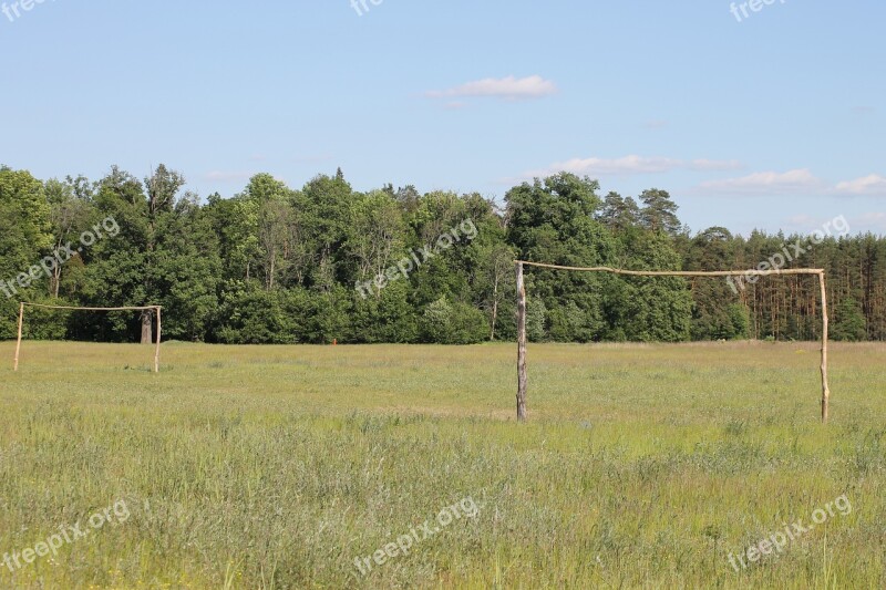 Football Field Gate Russia Meadow