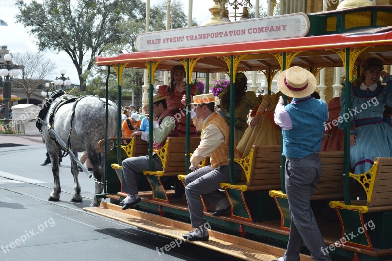 Disney World Main Street Trolley Free Photos