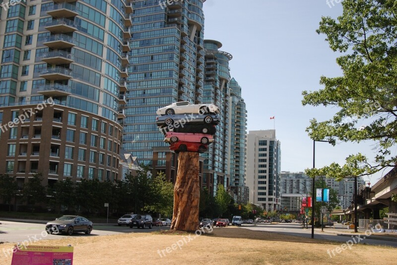 Cars Vancouver Statue Art Totem