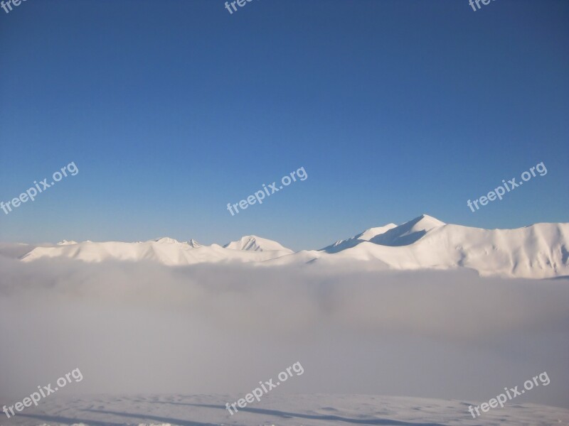 Mountains Winter Ridge Tatry The Fog