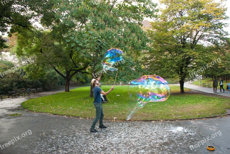 Soap Bubbles Park Big Bubbles Circus Prague