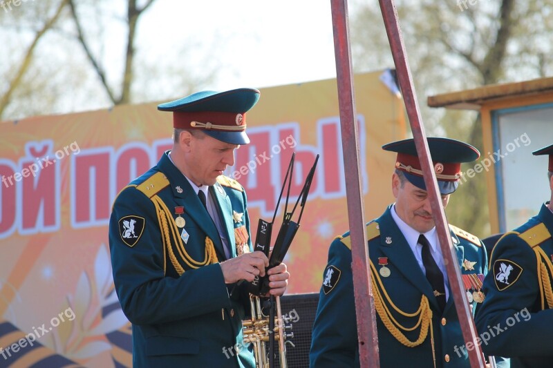 May Holidays May 9 Victory Day Soldiers Military Uniform