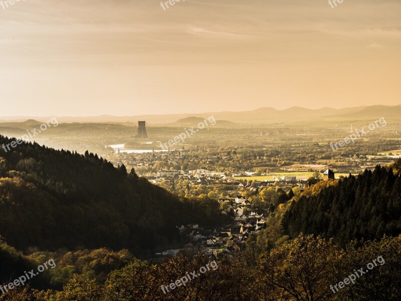 Landscape Mood Fog Nature Sunset