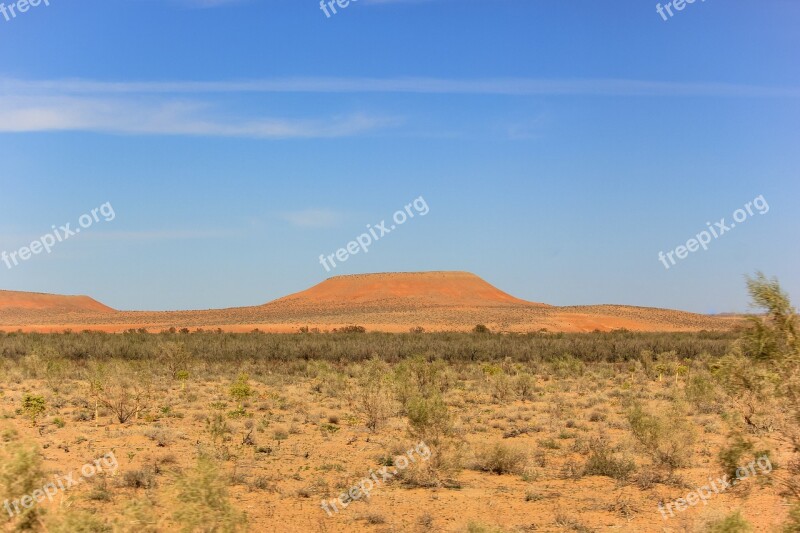 Mountains Sand Landscape Orange Desert