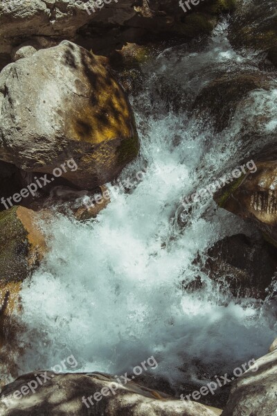 Water Bach Nature Waterfall Gorge