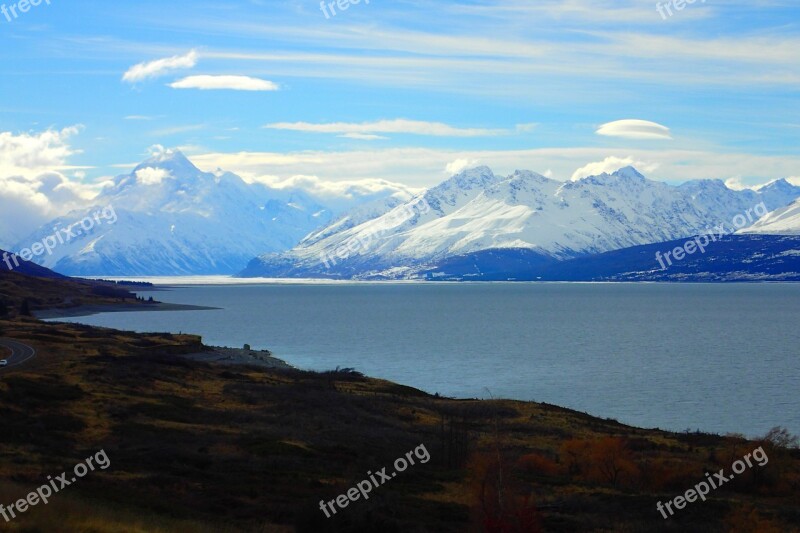 Mt Cook Mountain Snow Road