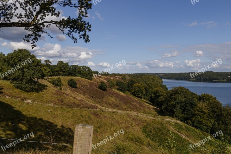 Hills Lake Landscape View Sky