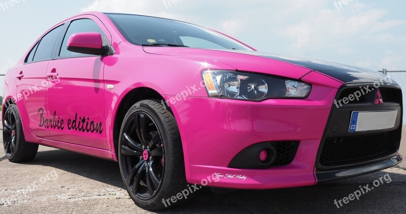 Auto Transport Sports Car Automobile Pink Car