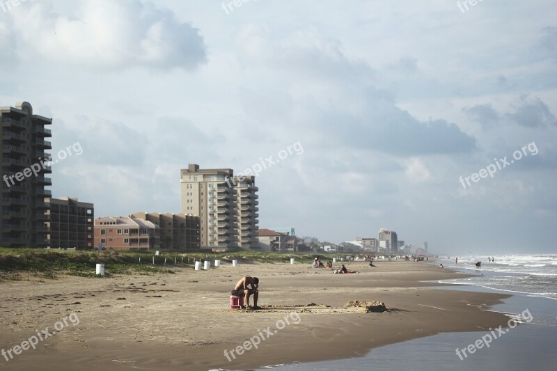 Beach Ocean Loneliness Depression Cloudy