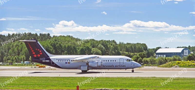 Cityjet Vierstrahlig Runway Stockholm-bromma Brussels Airlines