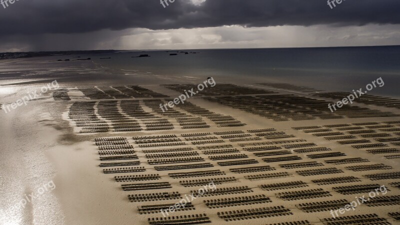 Drone Beach Sea Aerial Photo Nature