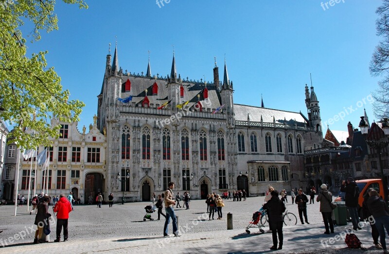 Belgium 2015 The Stadhuis Of Bruges 1376-1420 Historically Places Of Interest Historic Center