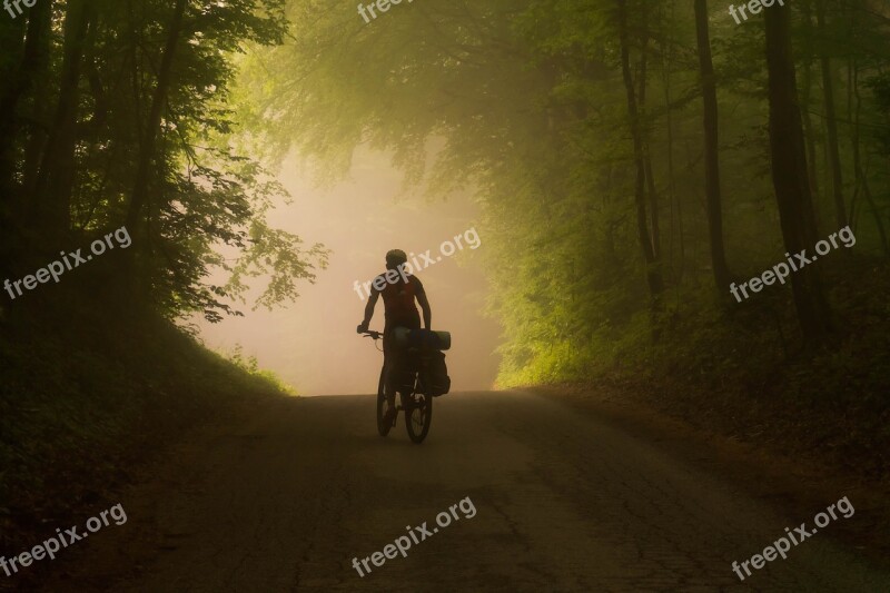 Bike Foggy Cyclist Free Photos