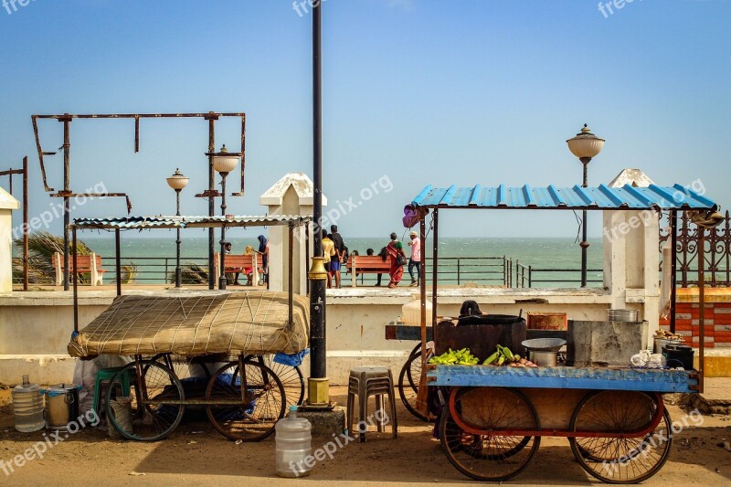 Kanyakumari India Travel Food Stall Tamil Nadu