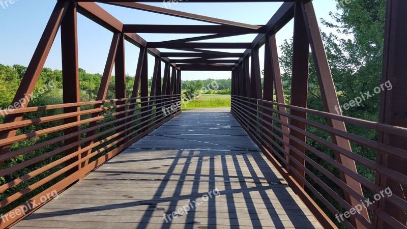 Foot Bridge Geometric Free Photos