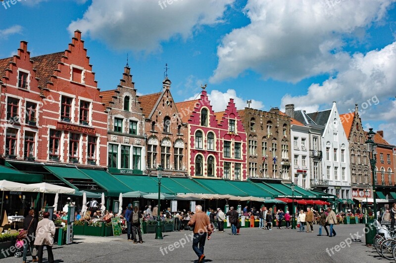 Belgium 2015 Bruges Flanders Grote Markt Places Of Interest