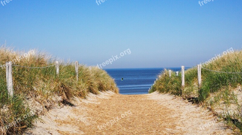 Beach Access Texel Dunes Sea Idyll