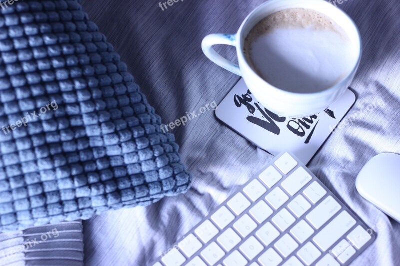 Keyboard Coffee Latte Below Free Photos