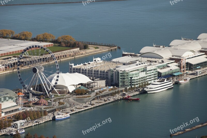 Navy Pier Chicago Illinois Downtown Ferris Wheel