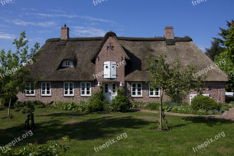 Thatched Roof House Thatched Rural Northern Germany