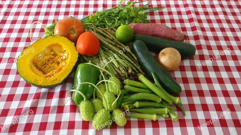 Vegetables Greens Tomato Beans Healthy Life