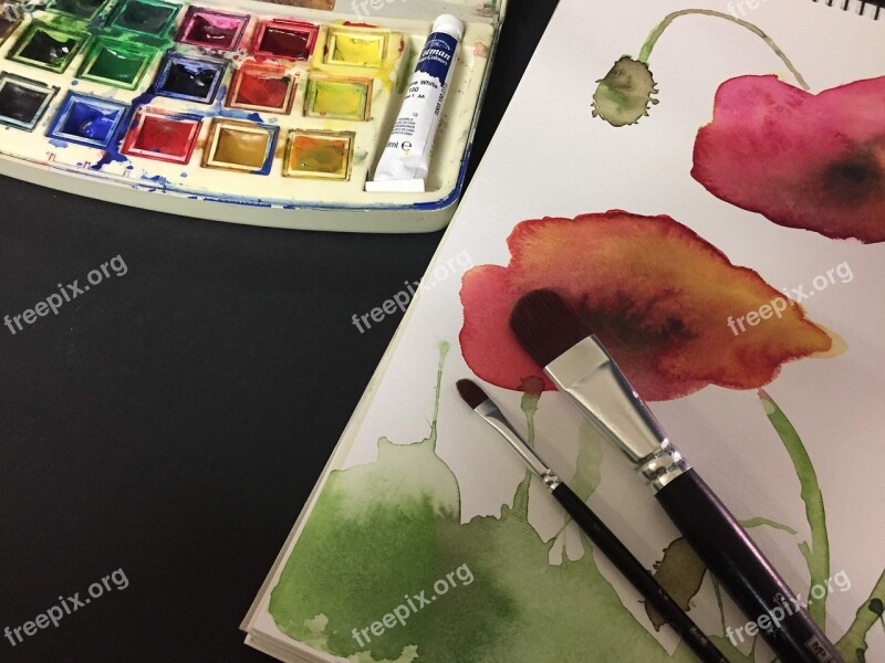 Watercolor Art Paint Colors Watery