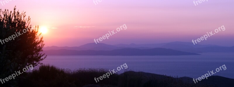 Kea Greece Sunset Island Greek