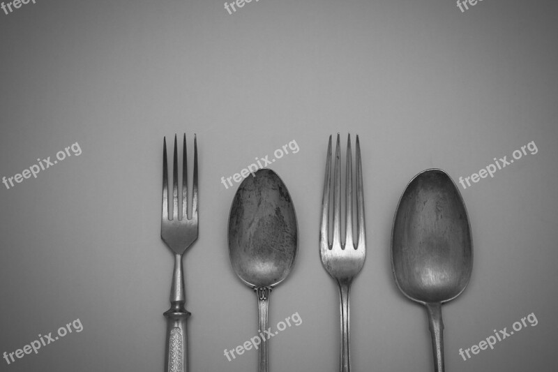 Spoon Fork Steel Restaurant Silver Tableware