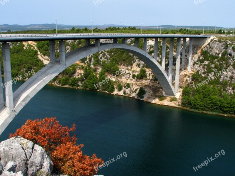 Croatia Sea Bridge Beach Blue