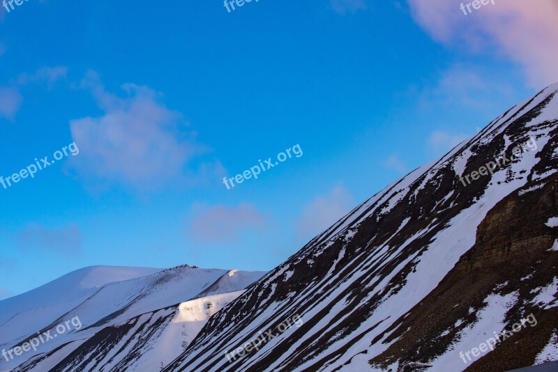 Svalbard Longyearbyen Snow Way White