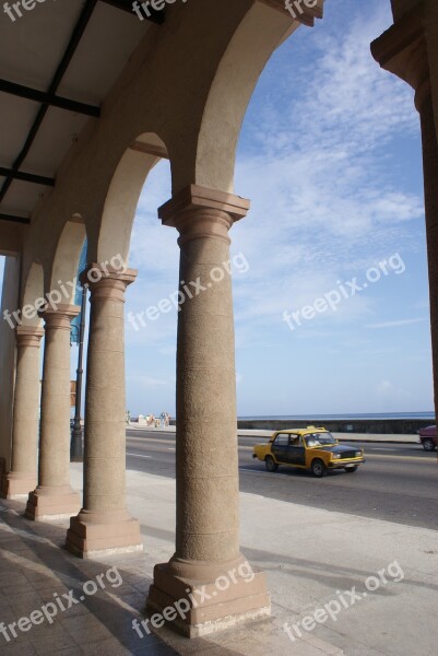 Columns Architecture Havana Avenue Sky