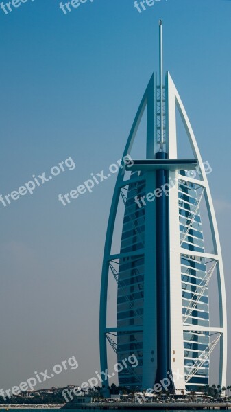 Dubai Tower Of The Arabs Burj Al Arab Building View