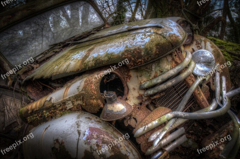 Abandoned Car Classic Rusty Rotten