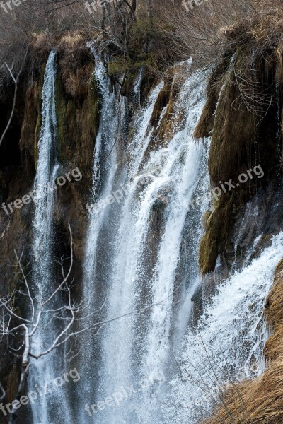 Waterfall Water Nature Natural Flow