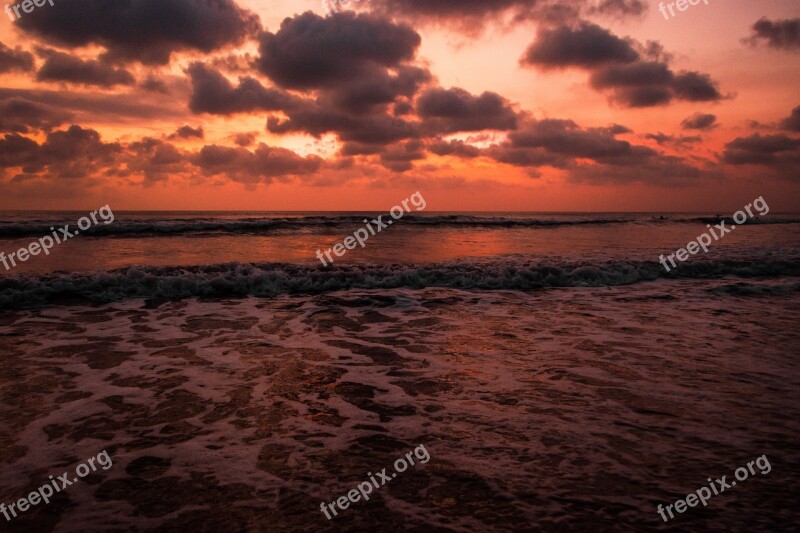 Bali Kuta Sunset Beach Indonesia