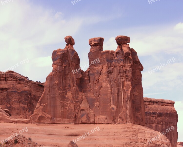 Rock Formation Rock Red Landscape Desert