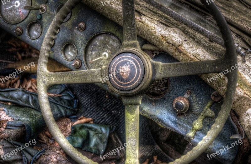 Old Car Rotten Rusty Vehicle Metal