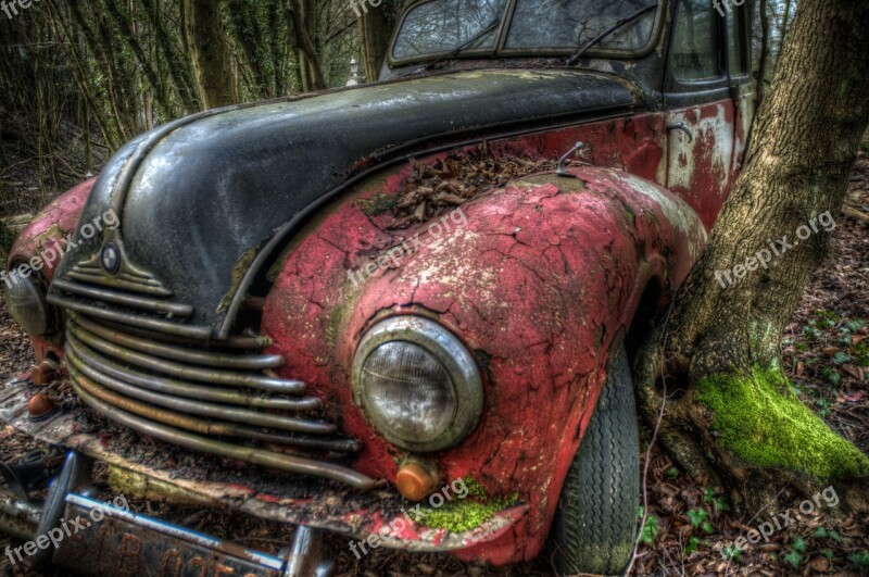 Old Car Rotten Rusty Vehicle Metal