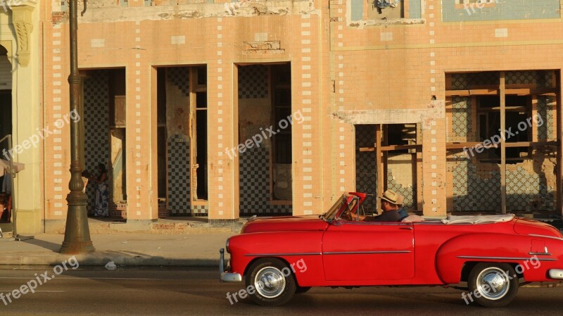 Havana Cuba Oldtimer Road Free Photos