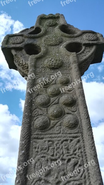 Celtic Cross Cross Ireland Sculpture Stone