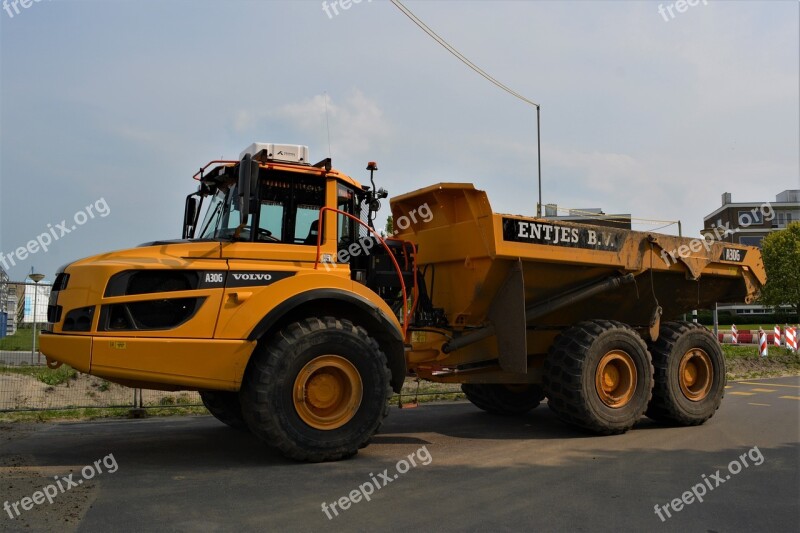 Dumper Delfzijl Work Beach Dike