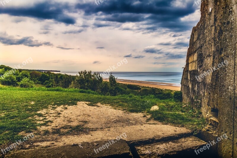 Omaha Beach World War Ii German Bunker