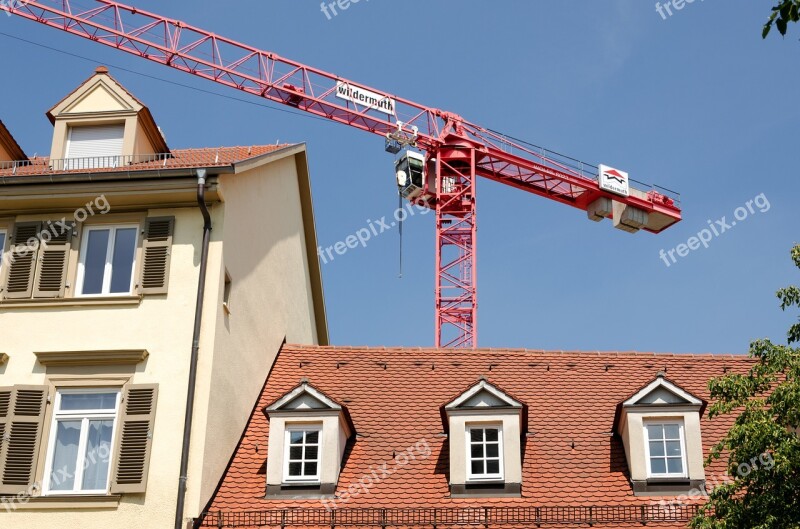 Build Construction Housing Crane Baukran