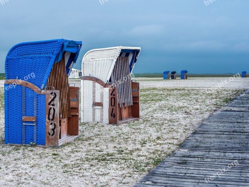 Beach Chair Beach Clubs Sand North Sea