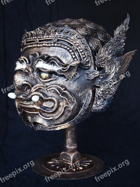 Giant Mask Thai Metal Free Photos