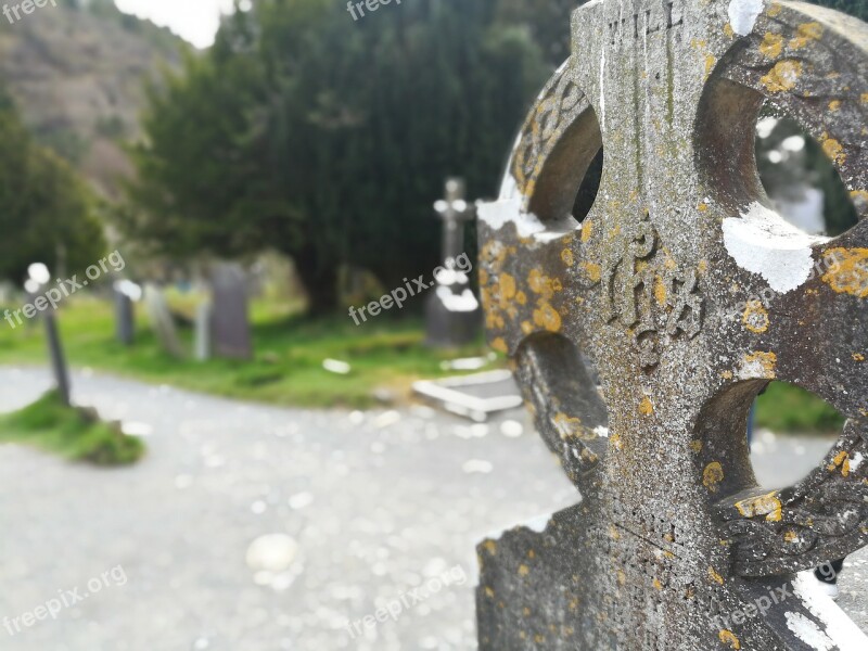 Ireland Monastery Ruin Celts Cross