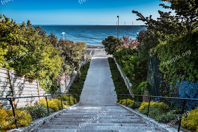 Memorial Stairs Le Havre Summer Normandy Free Photos